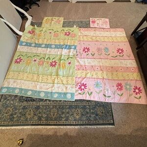 Set of two twin size Pottery Barn quilt comforter / pillow shams